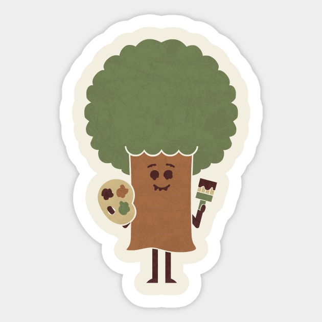 Happy Tree Sticker by HandsOffMyDinosaur